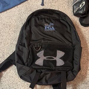 Under Armour Black and White Logo Backpack